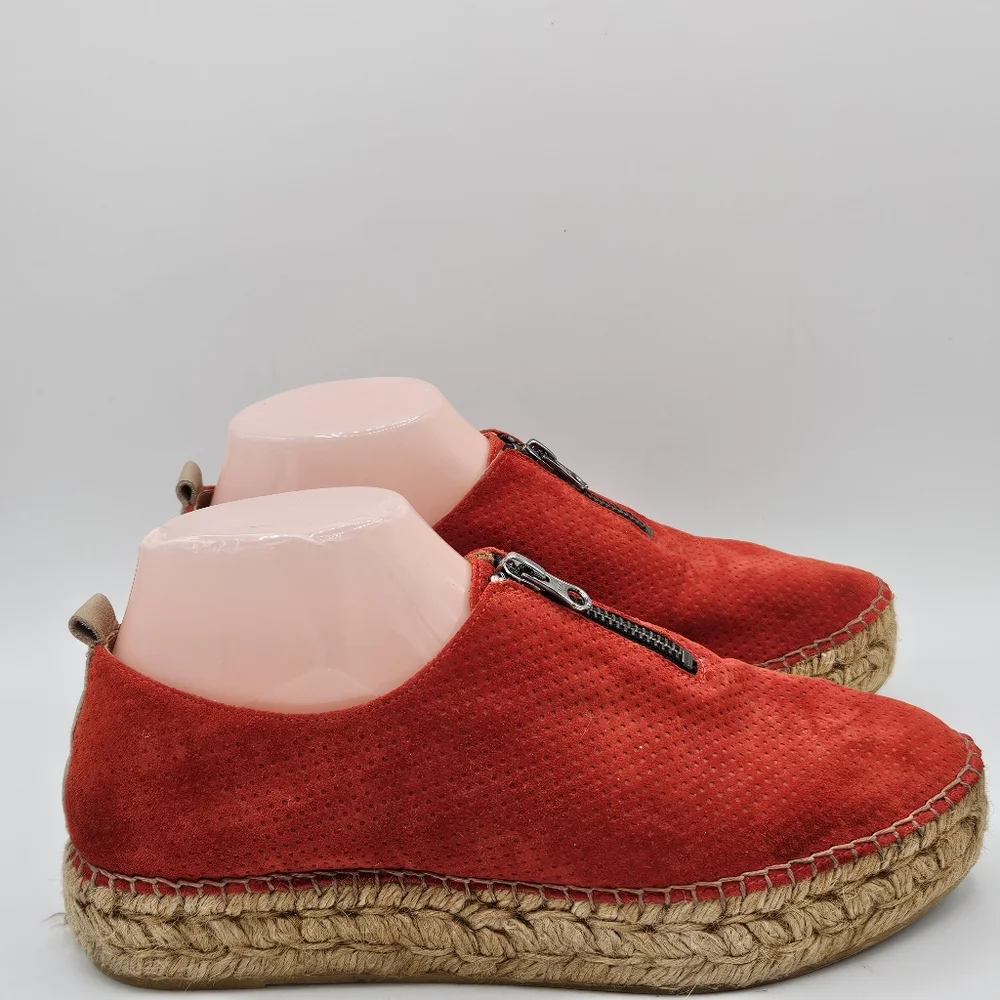 Eric Michael espadrille leather zip up shoes size 39 US 8.5 / 9